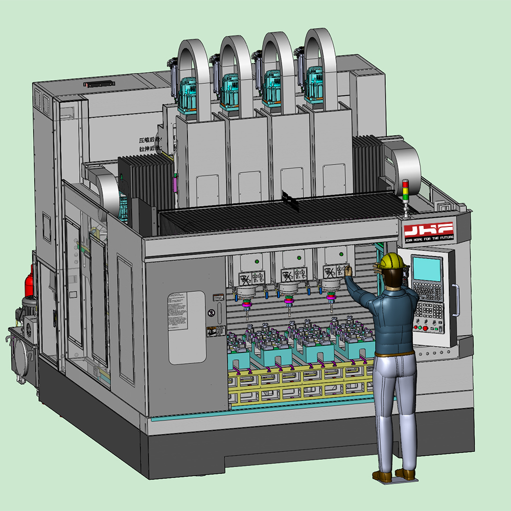 BT40 Spindle 3-Head CNC Milling Machine V7B+3SP High Speed and Efficiency Multi Axis Machining Center